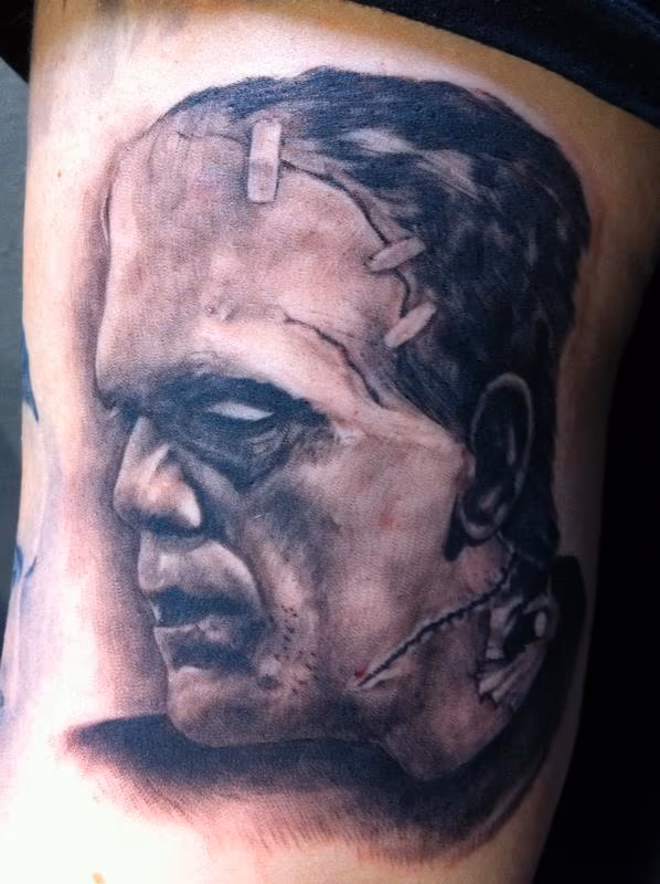 Frankenstein Portrait Tattoo