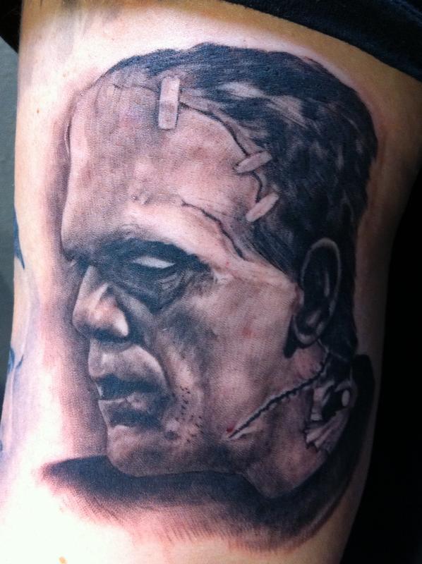 Frankenstein Portrait Tattoo