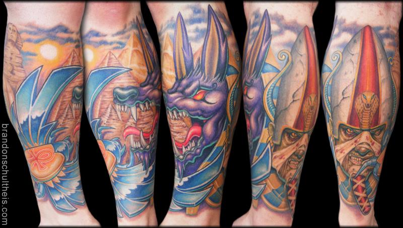 Egyptian Leg Tattoo