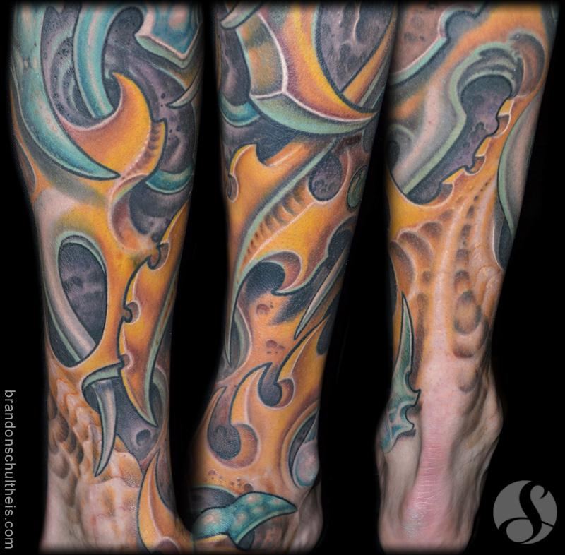 bio-Organic Leg & Foot Tattoo Detail