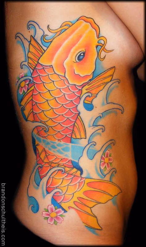 Koi Rib Tattoo