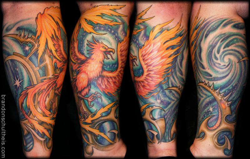 Phoenix & Space Tattoo