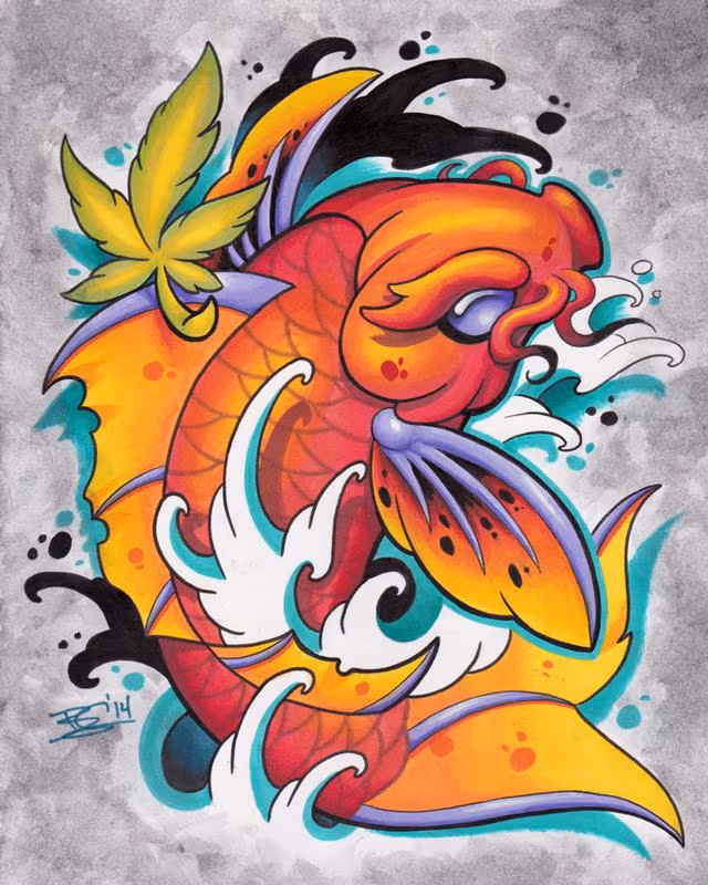 Koi Marker Drawing
