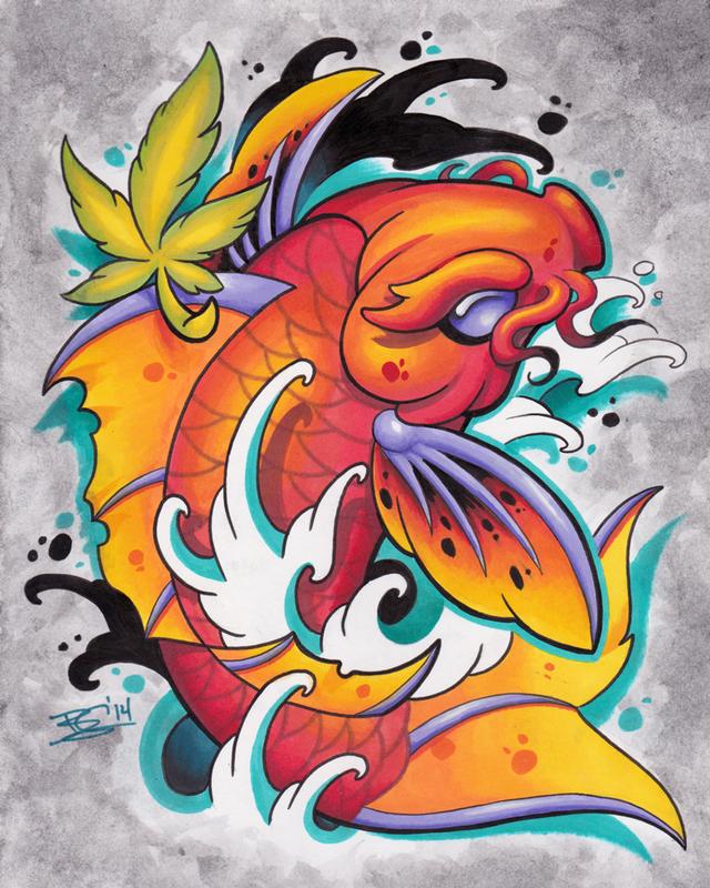 Koi Marker Drawing