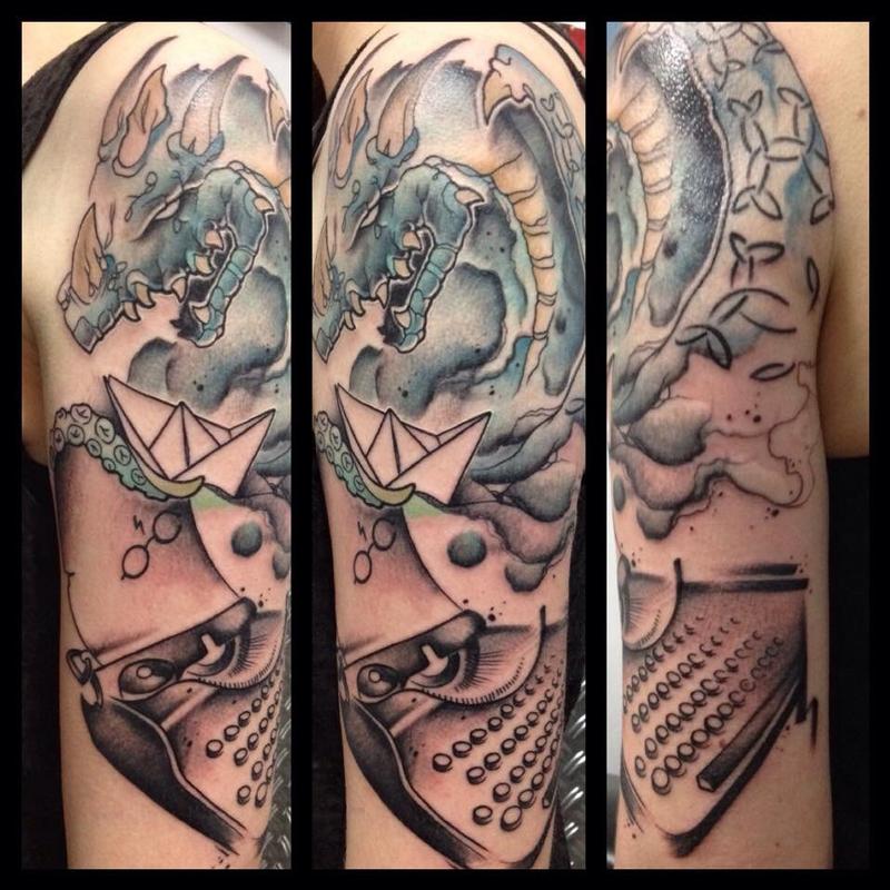 Write a story about a boat and a dragon