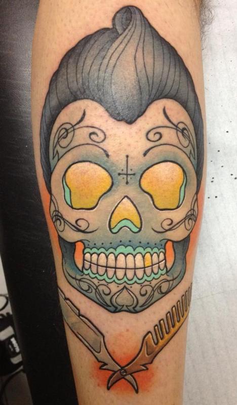 rock n roll sugar skull