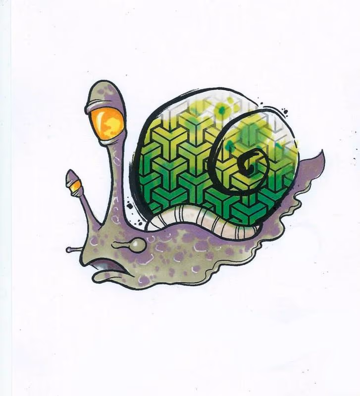 geo pattern snail
