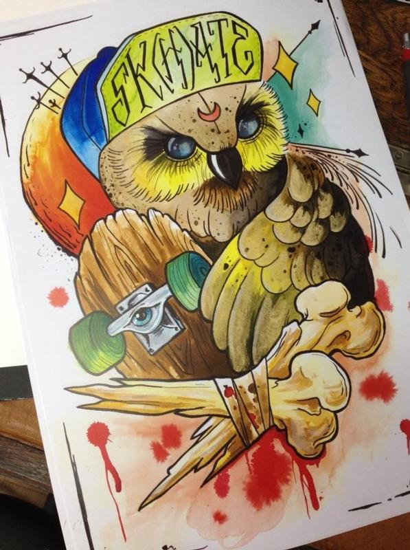 Skating owl