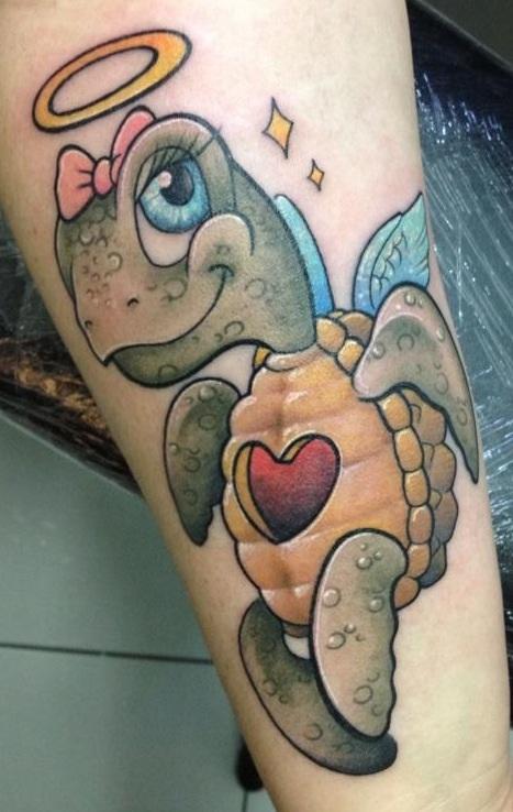 Cute flying turtle