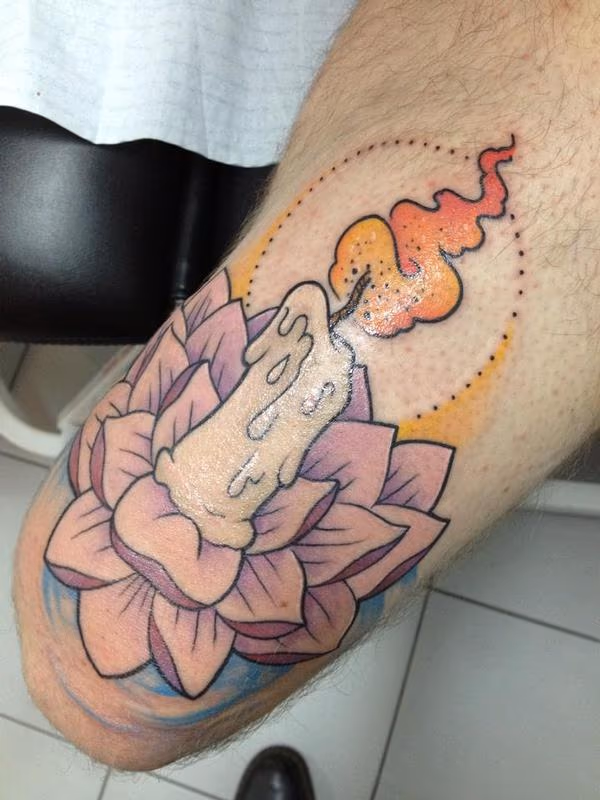 like a candle in a...lotus