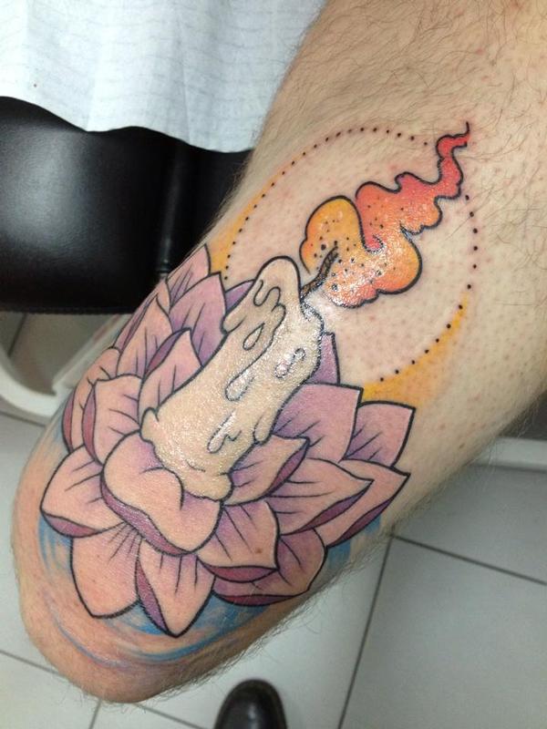 like a candle in a...lotus