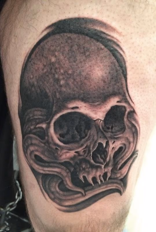 Skull tattoo with tentacles from Pagoda City Fest