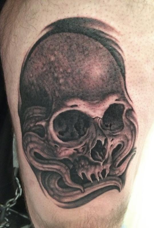 Skull tattoo with tentacles from Pagoda City Fest