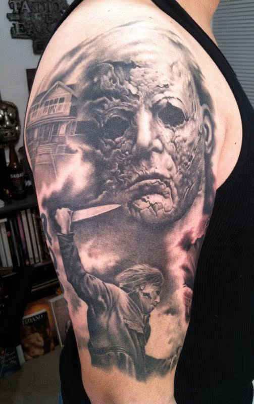 Michael Myers half sleeve.