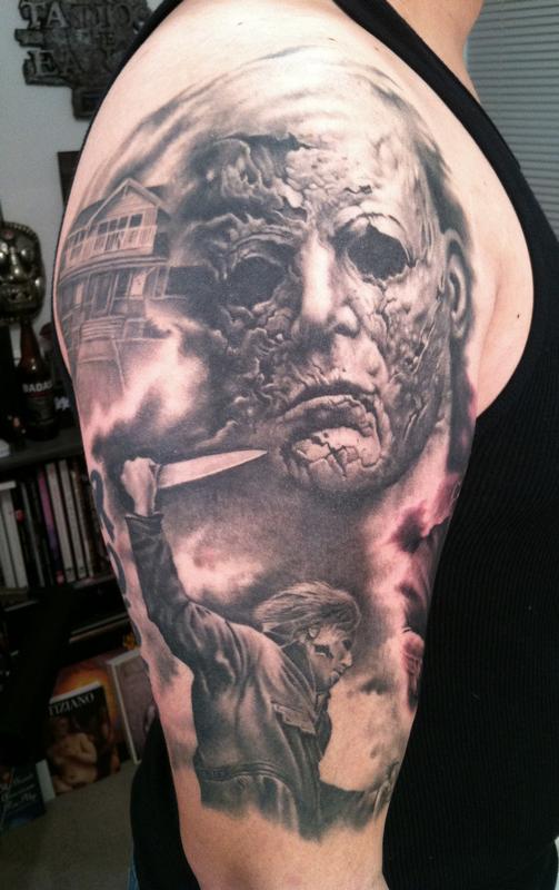 Michael Myers half sleeve.