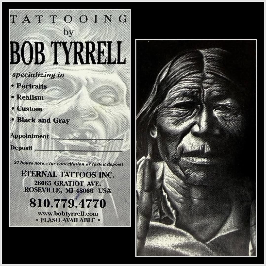 Black and gray portrait charcoal drawing by Bob Tyrrell