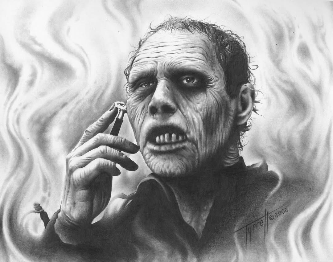 Bub's Razor graphite portrait, Day of the Dead