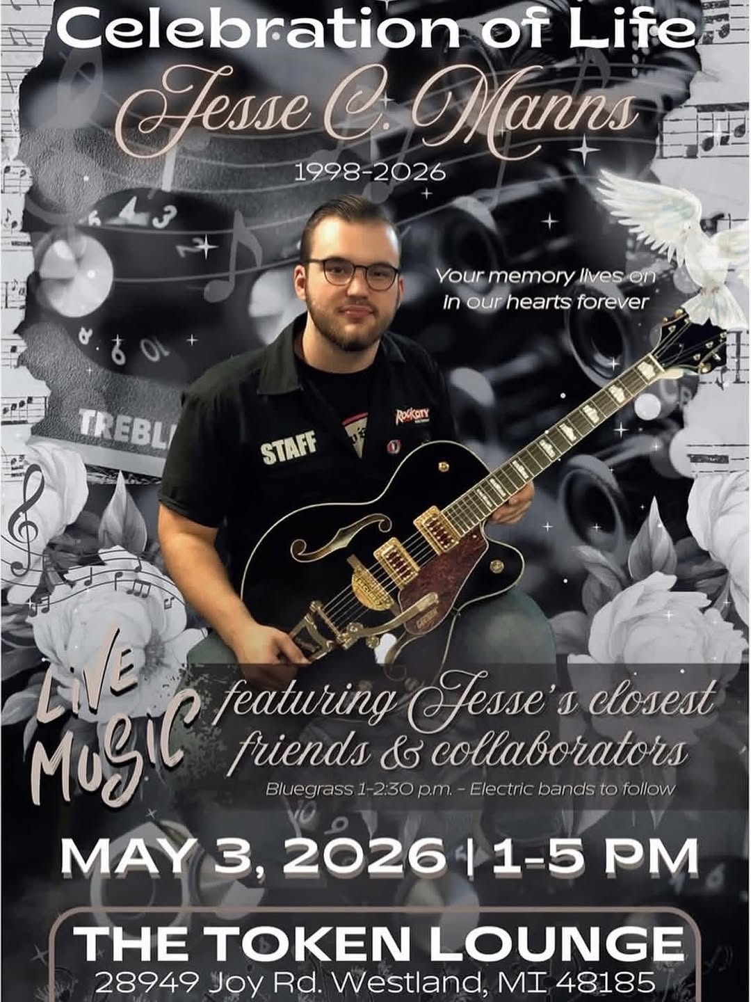 Jesse’s memorial is tomorrow at the Token Lounge, from 1-5 p.m. if you knew Jesse, you loved him. He was a sweet dude an