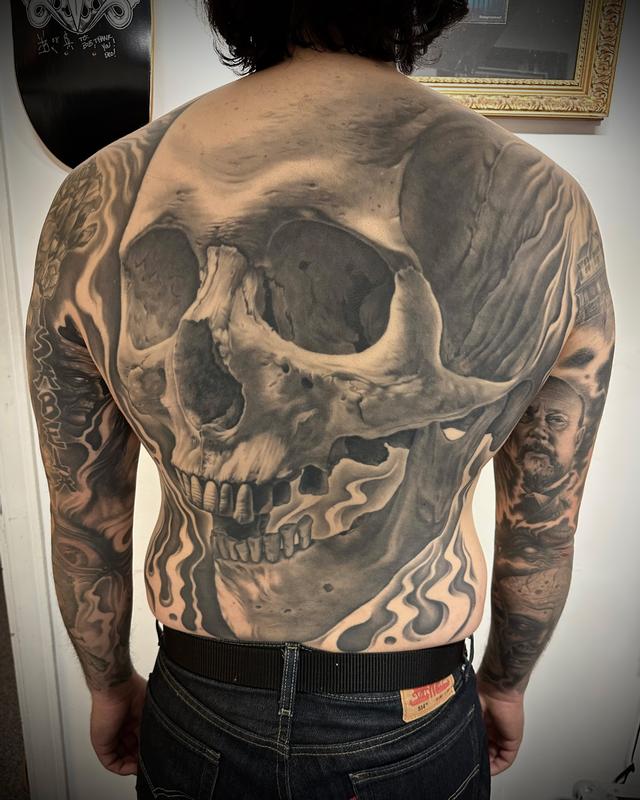 Skull Back Tattoo