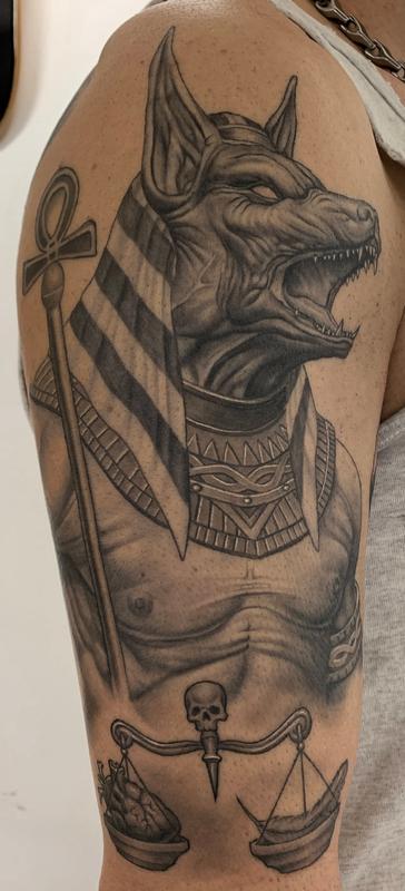 Anubis Tattoo - Healed