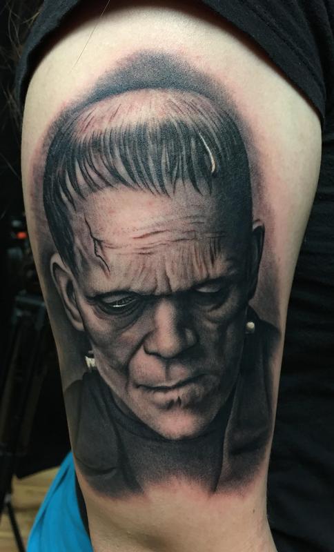 Frankenstein Portrait Tattoo