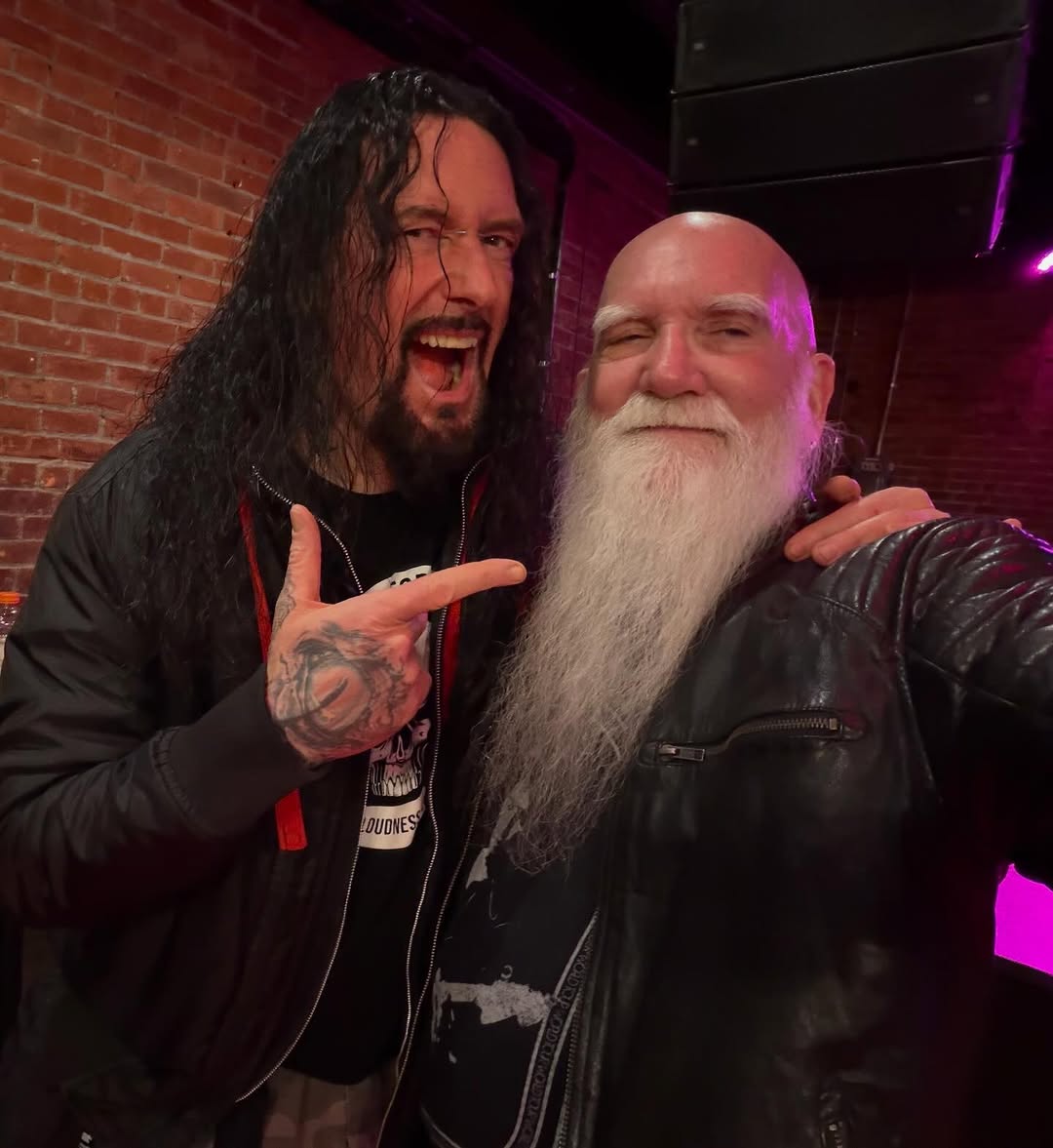 So good to see my buddy Schmier from DESTRUCTION last night! Been too long man. They CRUSHED!!! Last time I saw them was