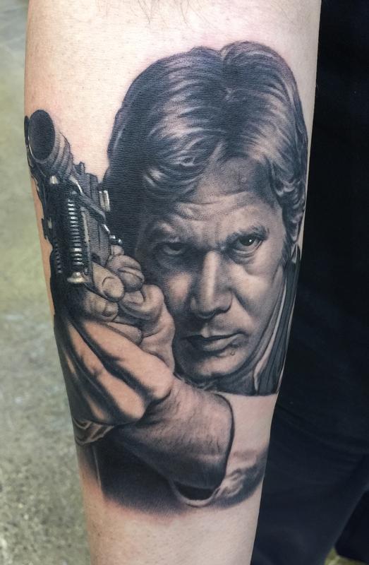 Han Solo Portrait Tattoo