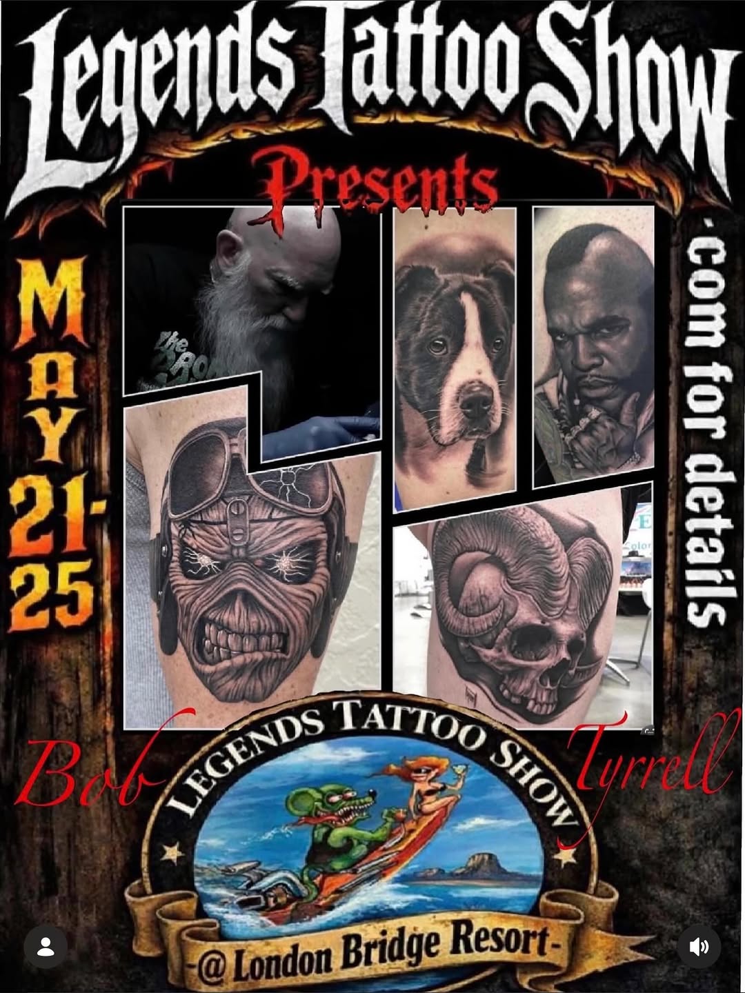 In TWO DAYS I’ll be in Lake Havasu y’all for the @legends_tattoo_show! Party starts Thursday night, the show runs Friday