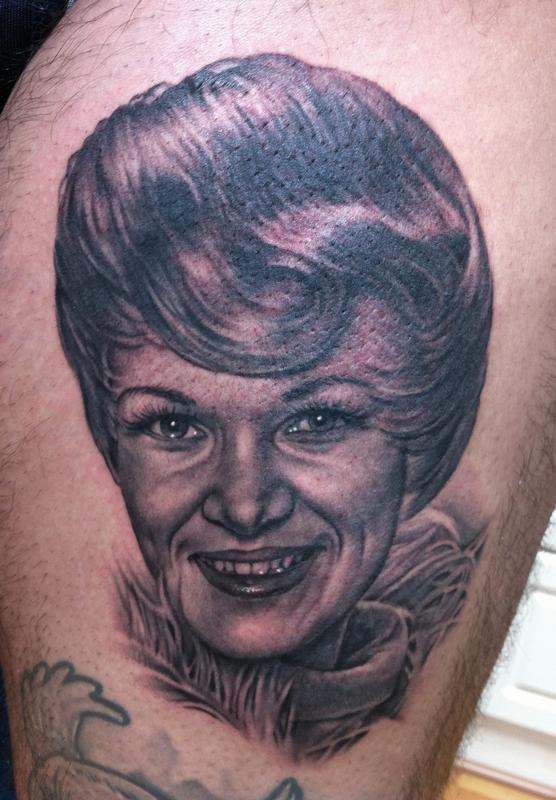 On my bro Mario Rosena, portrait of his mom.
