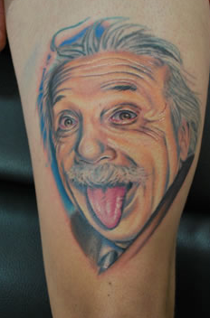 Albert Einstein Portrait Tattoo
