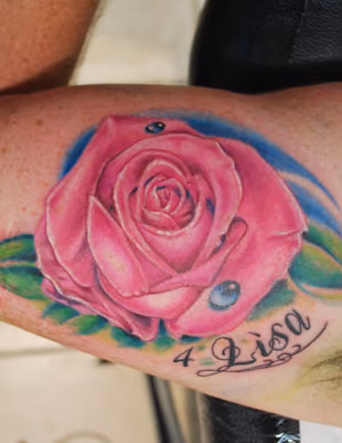 Realistic Rose Tattoo