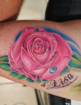 Realistic Rose Tattoo