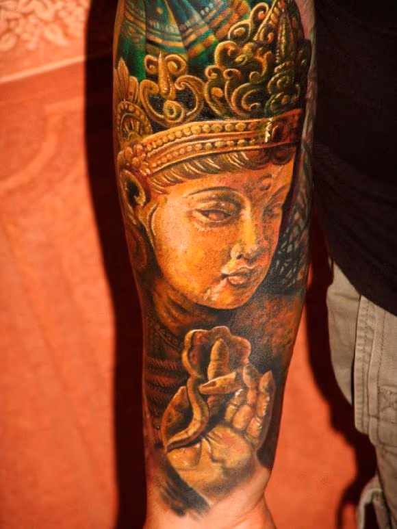 Gods Sleeve tattoo detail