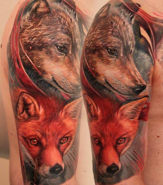 Color Fox Tattoo