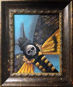 DEath Head Hawk Moth Painting