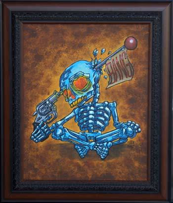 Suicide Skeleton Painting