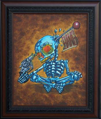 Suicide Skeleton Painting