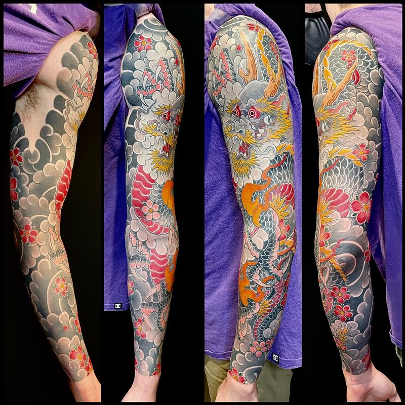 Japanese dragon sleeve