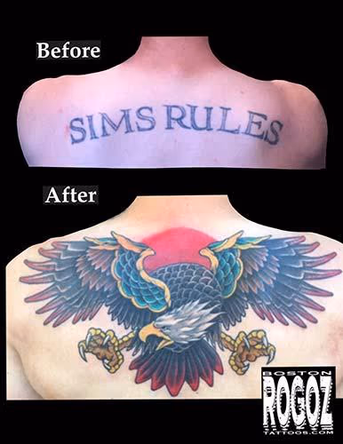 Eagle cover up tattoo