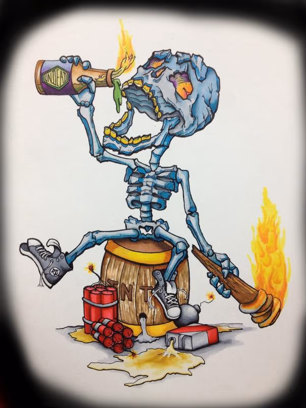 Anarchy Suicide Skeleton