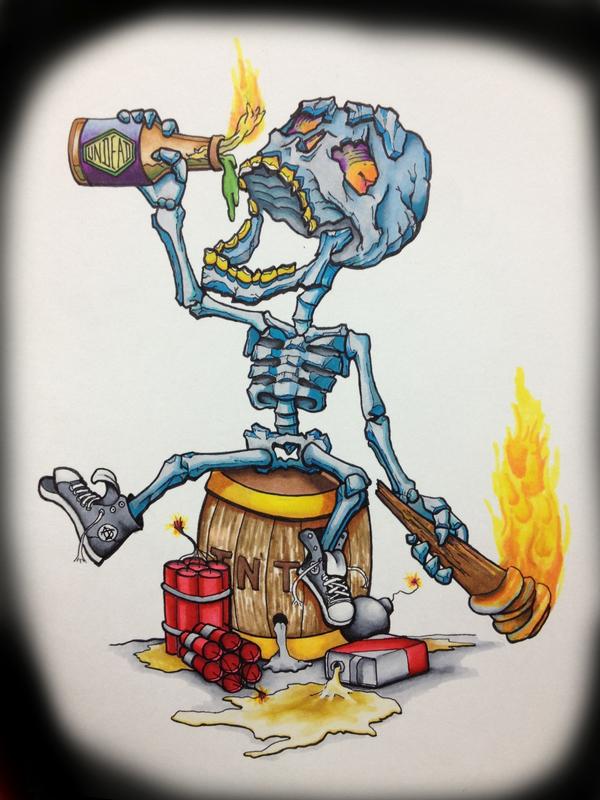 Anarchy Suicide Skeleton