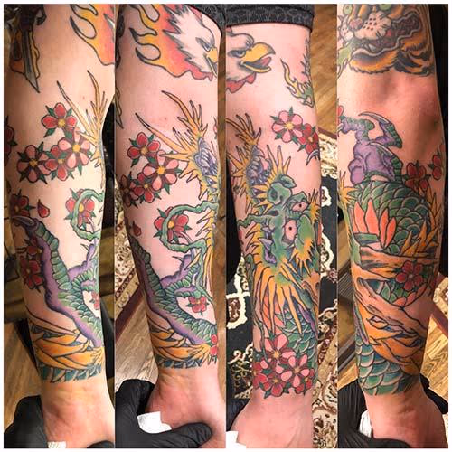 Japanese dragon forearm