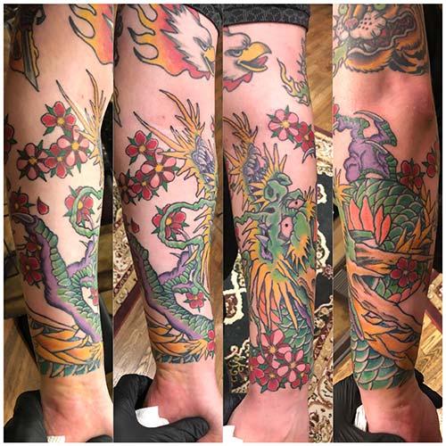 Japanese dragon forearm