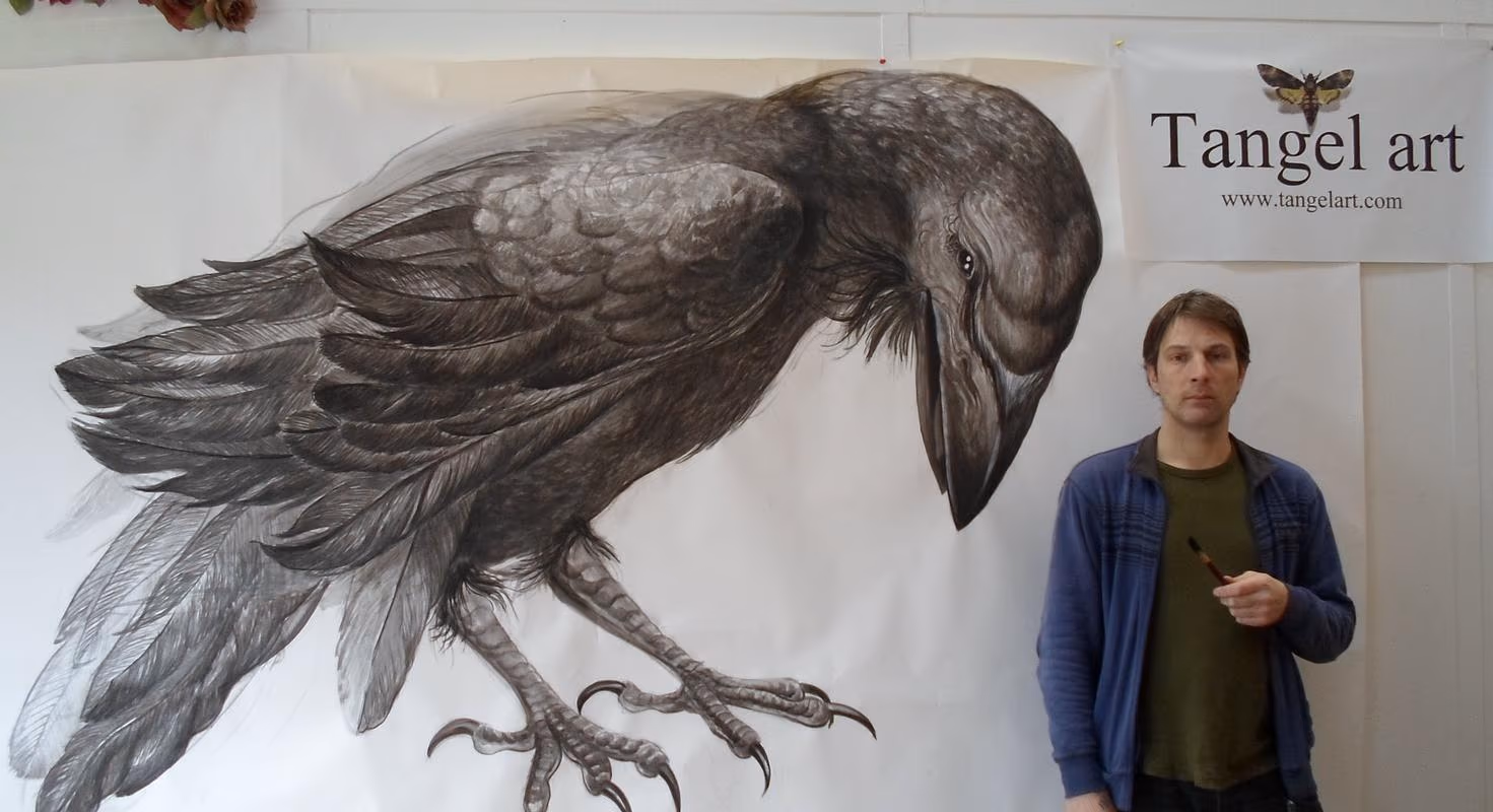 crow drawing