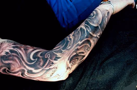 wave and water arm