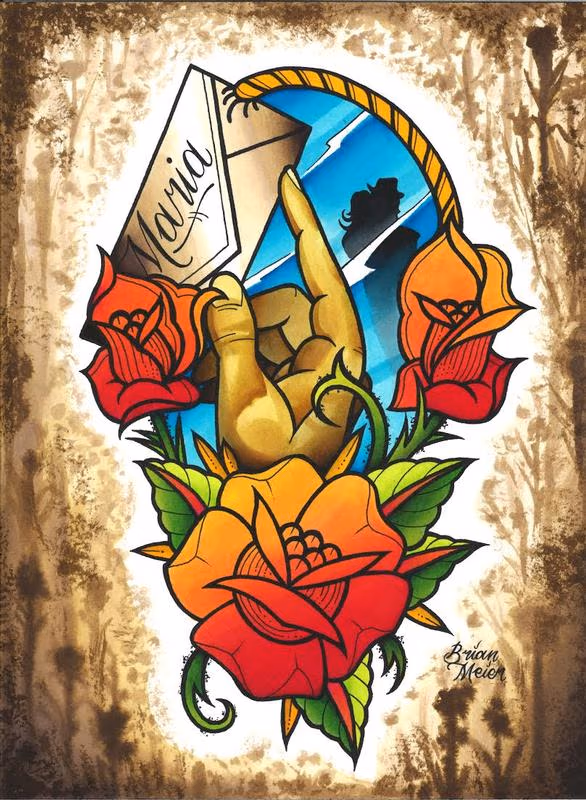 Roses and Letter