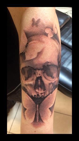 Skull and Butterflies