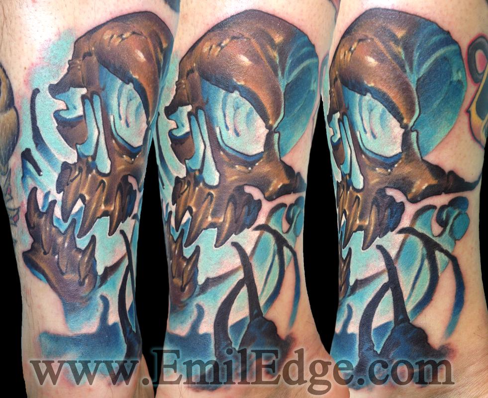 Skull with backlight