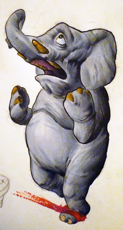elephant with bad luck