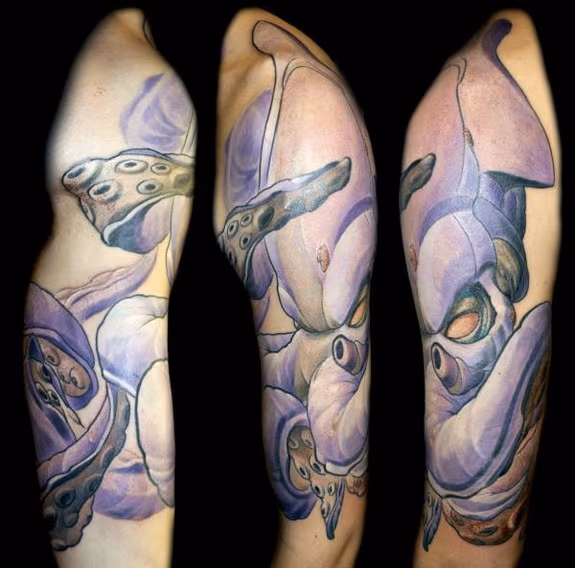 Octopus Half Sleeve Tattoo